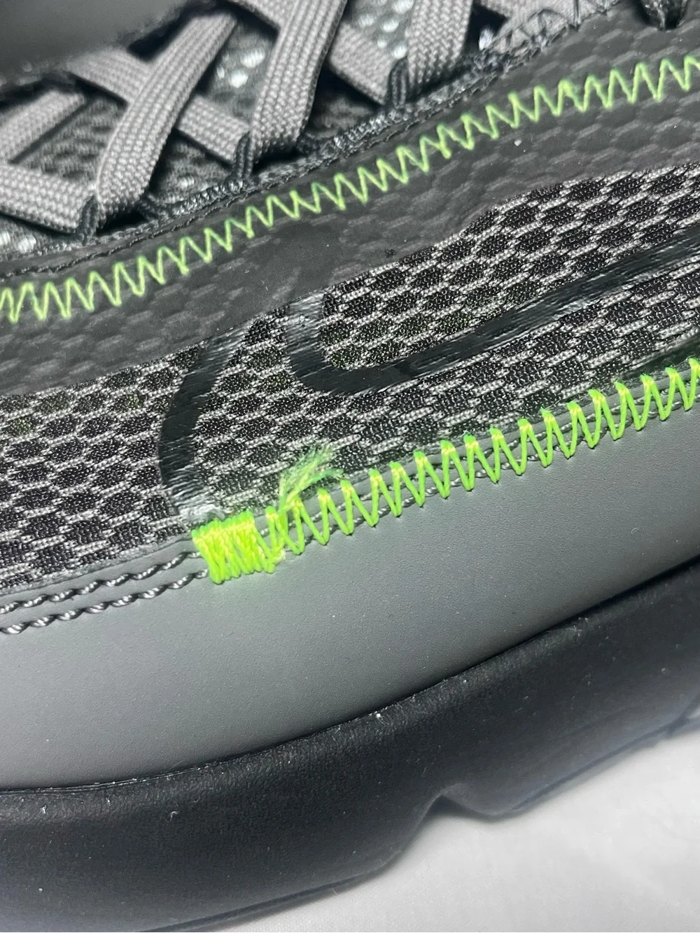 Nike Men’s Dark Gray and Neon Green Athletic Sneakers